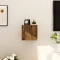 Meuble TV mural Chêne fumé 30,5x30x30 cm