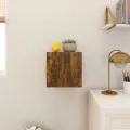 Meuble TV mural Chêne fumé 30,5x30x30 cm