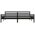 Cadre de lit Noir Bois massif 200x200 cm