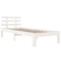 Cadre de lit Blanc Bois massif 100x200 cm