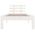 Cadre de lit Blanc Bois massif 100x200 cm