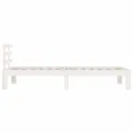 Cadre de lit Blanc Bois massif 100x200 cm