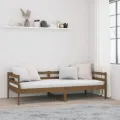 Lit de jour Marron miel 90x190 cm Bois de pin massif