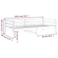 Lit de jour Marron miel 90x190 cm Bois de pin massif
