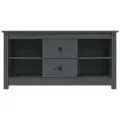 Meuble TV Gris 103x36,5x52 cm Bois de pin massif