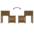 Tables de chevet 2 pcs Marron miel 79,5x38x65,5 cm Pin solide