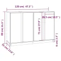 Buffet Marron miel 120x35x80 cm Bois massif de pin
