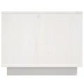 Table basse Blanc 80x50x40 cm Bois massif de pin