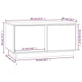 Table basse Blanc 80x50x40 cm Bois massif de pin