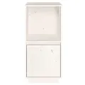Buffet Blanc 38x35x80 cm Bois massif de pin