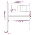 Tête de lit 81x4x100 cm Bois massif de pin