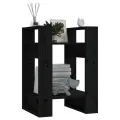 Bibliothèque/Séparateur de pièce Noir 41x35x57 cm Pin solide