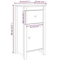 Buffet Marron miel 40x35x80 cm Bois massif de pin