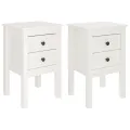 Tables de chevet 2 pcs Blanc 40x35x61,5 cm Bois de pin massif
