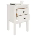 Tables de chevet 2 pcs Blanc 40x35x61,5 cm Bois de pin massif