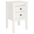 Tables de chevet 2 pcs Blanc 40x35x61,5 cm Bois de pin massif