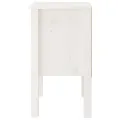 Tables de chevet 2 pcs Blanc 40x35x61,5 cm Bois de pin massif