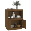 Buffet Marron miel 60x34x75 cm Bois massif de pin