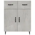 Buffet gris béton 69,5x34x90 cm bois d'ingénierie