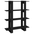 Bibliothèque/Séparateur de pièce Noir 100x30x123,5 cm