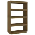Bibliothèque/Séparateur de pièce Marron miel 80x35x135 cm Pin