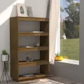 Bibliothèque/Séparateur de pièce Marron miel 80x35x135 cm Pin
