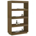 Bibliothèque/Séparateur de pièce Marron miel 80x35x135 cm Pin