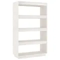 Bibliothèque/Séparateur de pièce Blanc 80x35x135 cm Pin massif