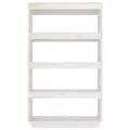Bibliothèque/Séparateur de pièce Blanc 80x35x135 cm Pin massif
