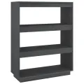 Bibliothèque/Séparateur de pièce Gris 80x35x103 cm Pin massif