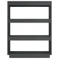 Bibliothèque/Séparateur de pièce Gris 80x35x103 cm Pin massif