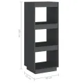 Bibliothèque/Séparateur de pièce Gris 40x35x103 cm Pin massif
