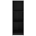 Bibliothèque/Séparateur de pièce Noir 36x33x110 cm Pin massif