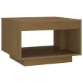 Table basse Marron miel 50x50x33,5 cm Bois de pin massif