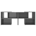 Meuble TV Gris brillant 104x30x52 cm Aggloméré