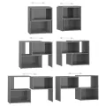 Meuble TV Gris brillant 104x30x52 cm Aggloméré