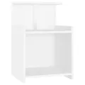 Tables de chevet 2 pcs Blanc 40x35x60 cm Aggloméré