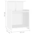 Tables de chevet 2 pcs Blanc 40x35x60 cm Aggloméré