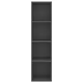 Meuble TV mural Gris 37x37x142,5 cm Aggloméré