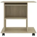 Bureau d'ordinateur Chêne sonoma 80x50x75 cm Aggloméré