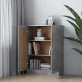 Bibliothèque Gris béton 82,5x30,5x115 cm Aggloméré