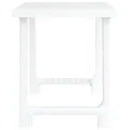 Table de camping blanc 79x56x64 cm PP aspect de bois
