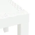 Table de jardin blanc 59x47x40 cm PP