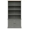 Bibliothèque VIGO gris 85x35x170 cm bois massif de pin