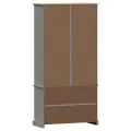 Bibliothèque VIGO gris 85x35x170 cm bois massif de pin