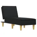 Chaise longue noir tissu