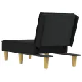 Chaise longue noir tissu
