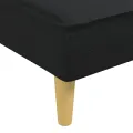 Chaise longue noir tissu