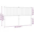 Tête de lit métal blanc 150 cm
