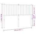 Tête de lit métal noir 120 cm